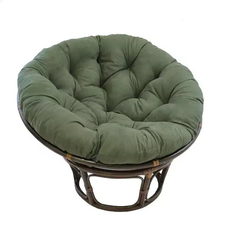 42 Rattan Papasan Chair with Micro Suede Cushion - International Caravan