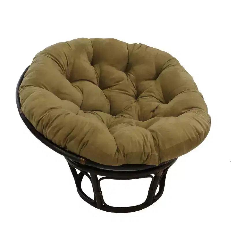 42 Rattan Papasan Chair with Micro Suede Cushion - International Caravan