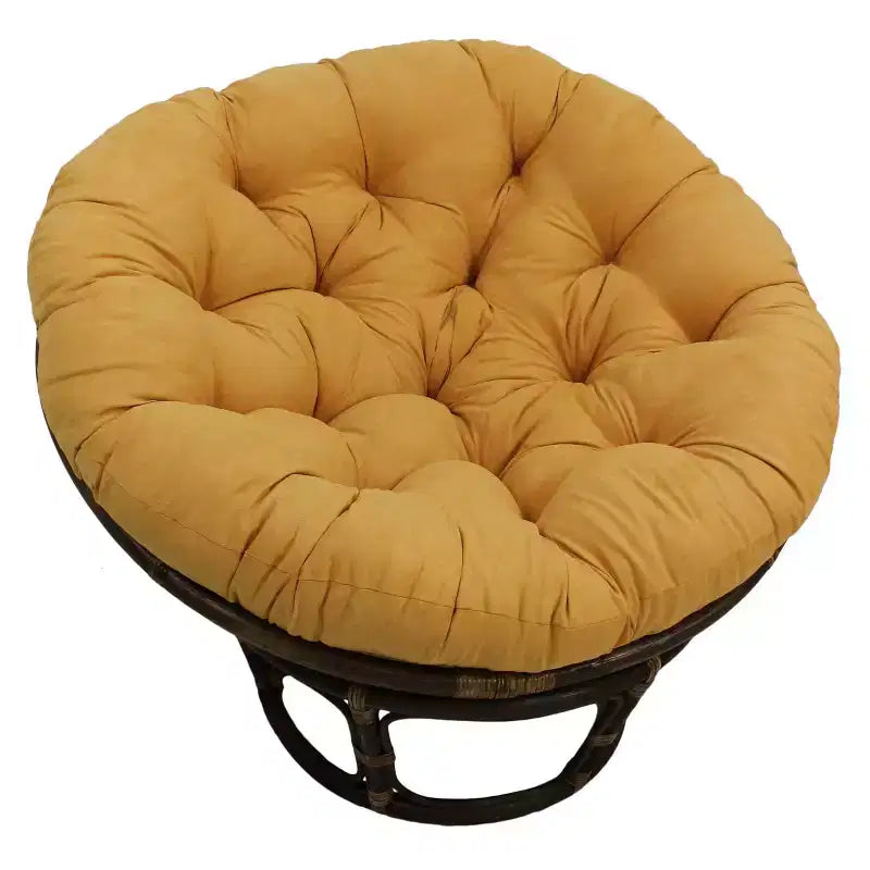42 Rattan Papasan Chair with Micro Suede Cushion - International Caravan