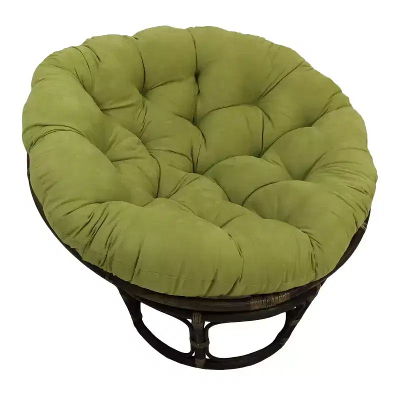 42 Rattan Papasan Chair with Micro Suede Cushion - International Caravan