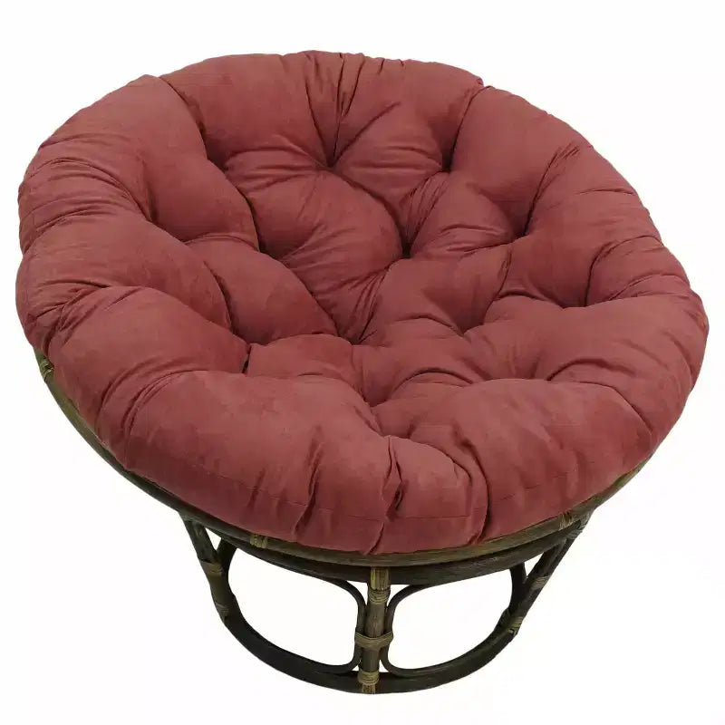 42 Rattan Papasan Chair with Micro Suede Cushion - International Caravan