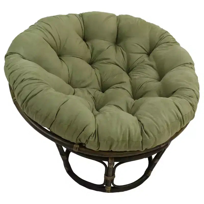42 Rattan Papasan Chair with Micro Suede Cushion - International Caravan