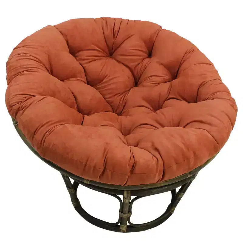 42 Rattan Papasan Chair with Micro Suede Cushion - International Caravan