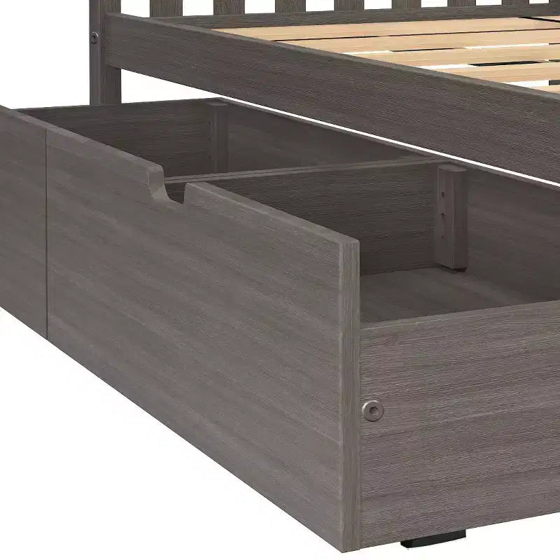 Max & Lily Twin over Twin Staircase Bunk Bed with Storage Drawers