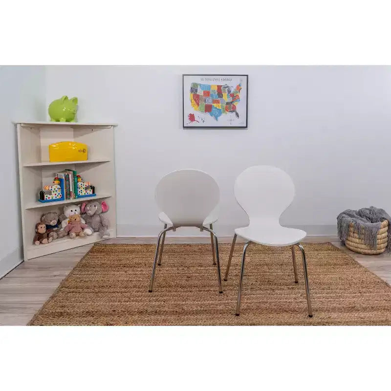 3pc Kids' Table and Chair Set with Chrome Legs - Gift Mark