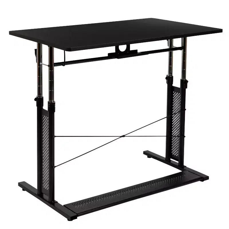 Flash Furniture Height Adjustable (27.25-35.75H) Sit to Stand Home Office Desk