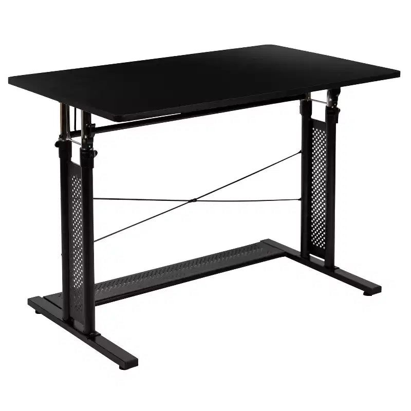 Flash Furniture Height Adjustable (27.25-35.75H) Sit to Stand Home Office Desk