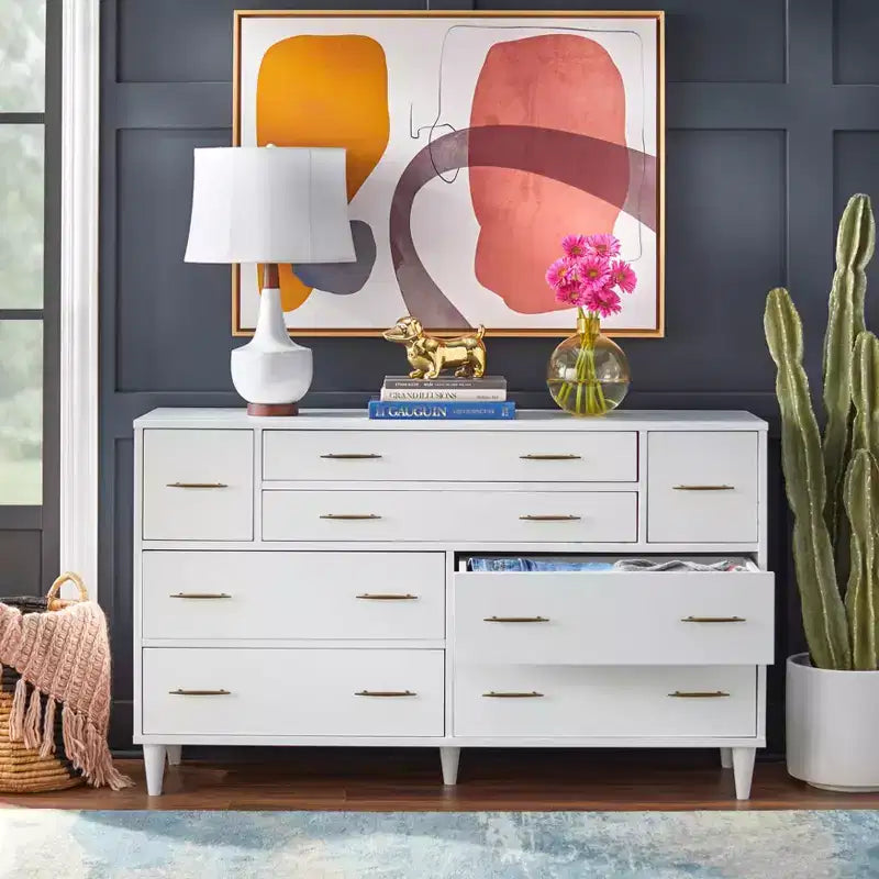 Lifestorey Ana Mid Century Modern 8 Drawer Dresser