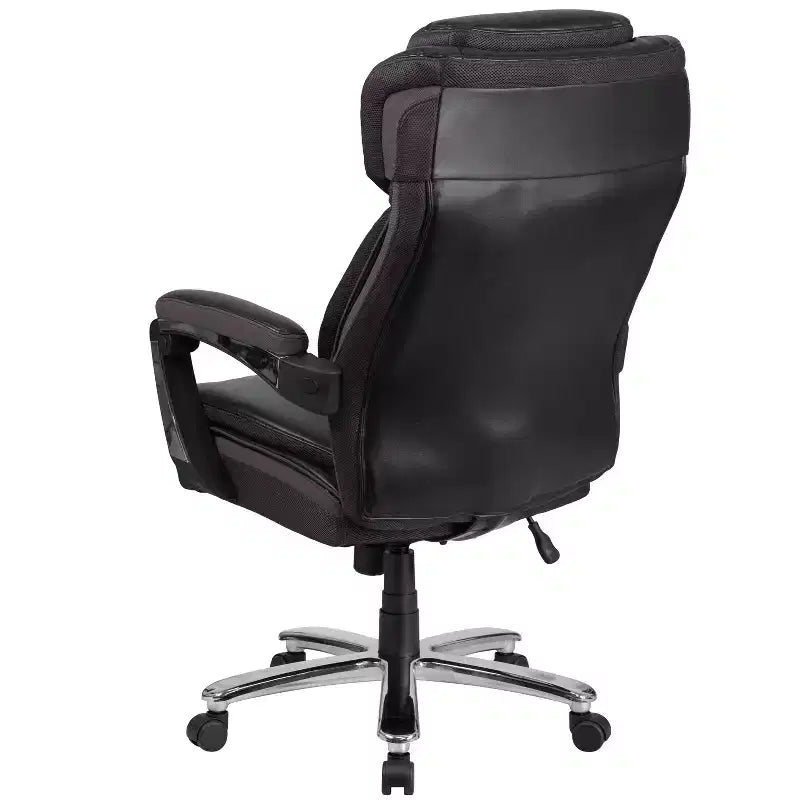 Flash Furniture HERCULES Series Big & Tall 500 lb. Rated LeatherSoft Executive Swivel Ergonomic Office Chair with Height Adjustable Headrest