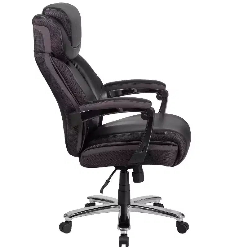 Flash Furniture HERCULES Series Big & Tall 500 lb. Rated LeatherSoft Executive Swivel Ergonomic Office Chair with Height Adjustable Headrest