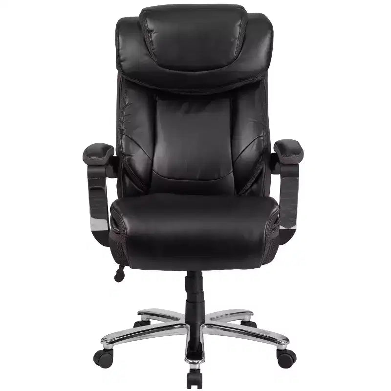 Flash Furniture HERCULES Series Big & Tall 500 lb. Rated LeatherSoft Executive Swivel Ergonomic Office Chair with Height Adjustable Headrest
