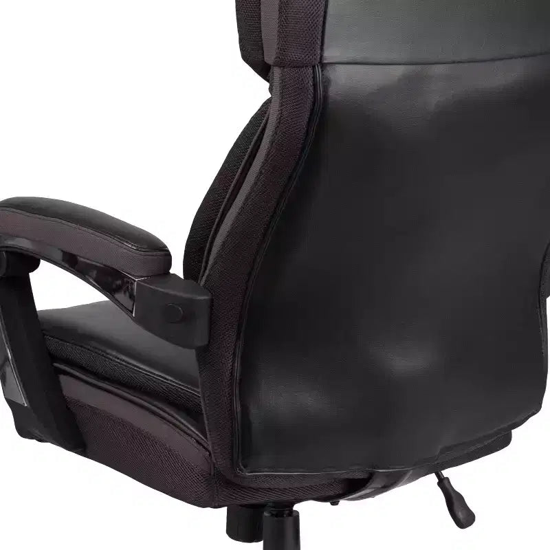 Flash Furniture HERCULES Series Big & Tall 500 lb. Rated LeatherSoft Executive Swivel Ergonomic Office Chair with Height Adjustable Headrest