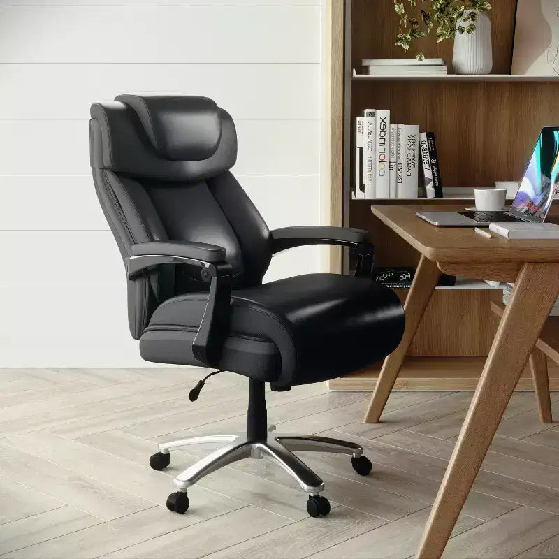 Flash Furniture HERCULES Series Big & Tall 500 lb. Rated LeatherSoft Executive Swivel Ergonomic Office Chair with Height Adjustable Headrest