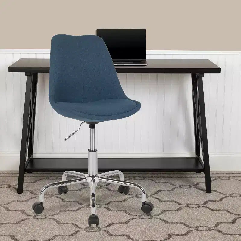 Flash Furniture Aurora Series Mid-Back Fabric Task Office Chair with Pneumatic Lift and Chrome Base