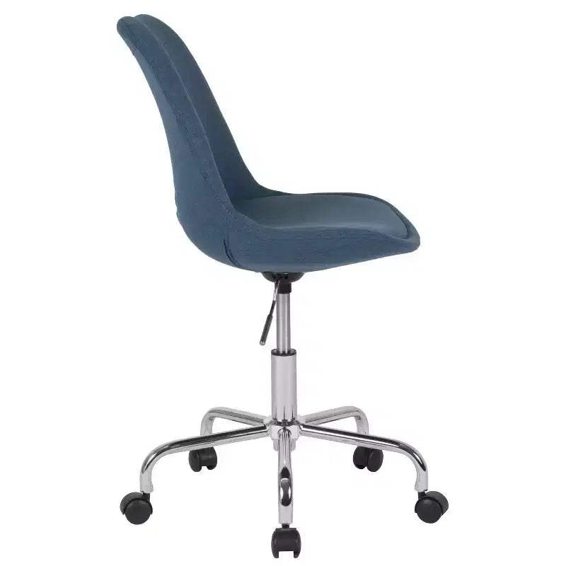 Flash Furniture Aurora Series Mid-Back Fabric Task Office Chair with Pneumatic Lift and Chrome Base