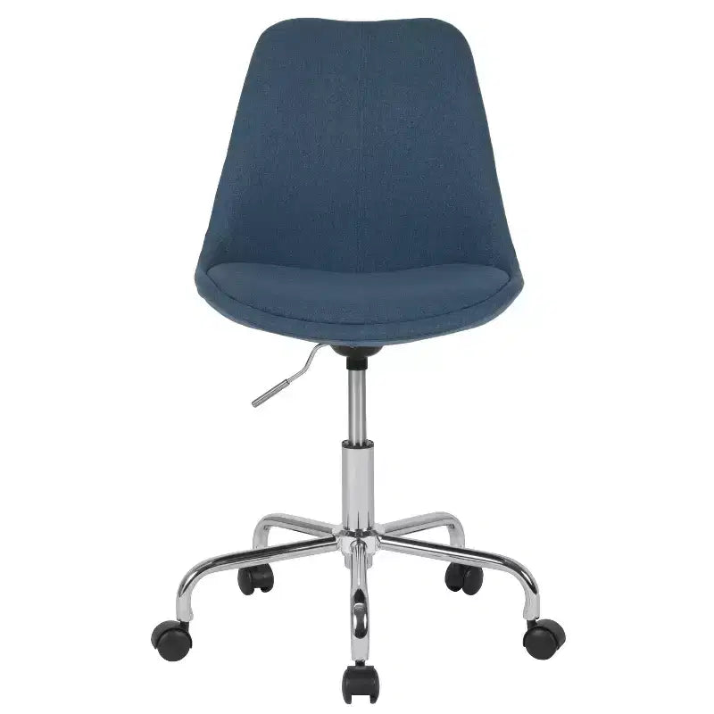 Flash Furniture Aurora Series Mid-Back Fabric Task Office Chair with Pneumatic Lift and Chrome Base