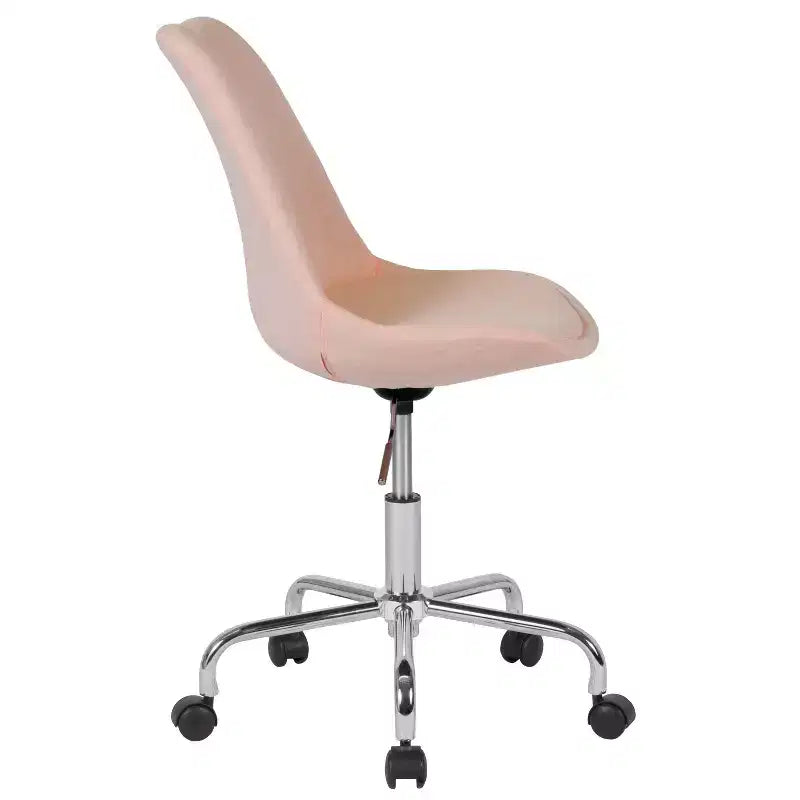 Flash Furniture Aurora Series Mid-Back Fabric Task Office Chair with Pneumatic Lift and Chrome Base