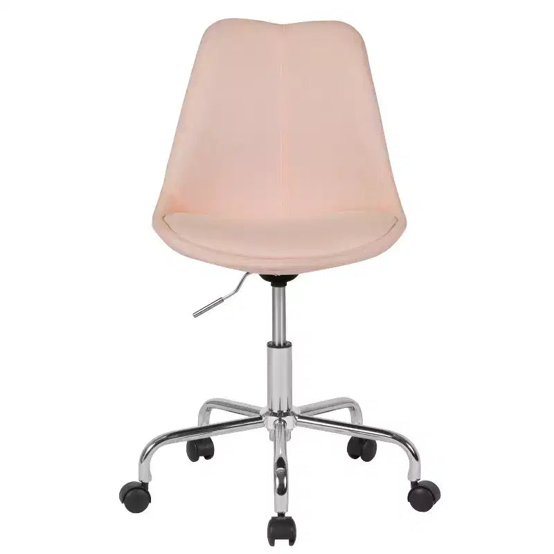 Flash Furniture Aurora Series Mid-Back Fabric Task Office Chair with Pneumatic Lift and Chrome Base