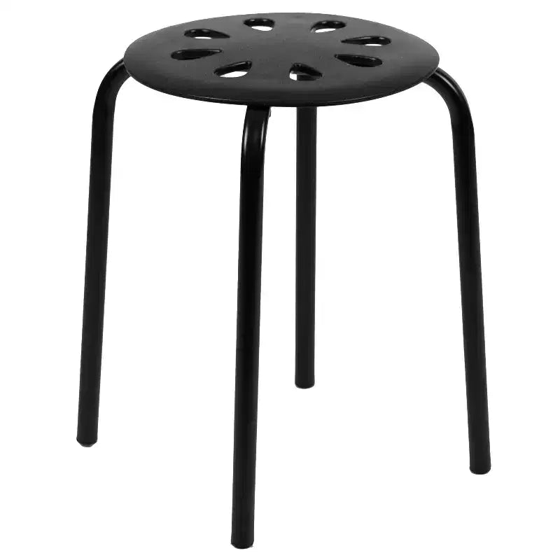 Flash Furniture Plastic Nesting Stack Stools, 17.5Height (5 Pack)