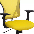 Sedia da ufficio girevole Flash Furniture con schienale medio in mesh, base e braccioli cromati