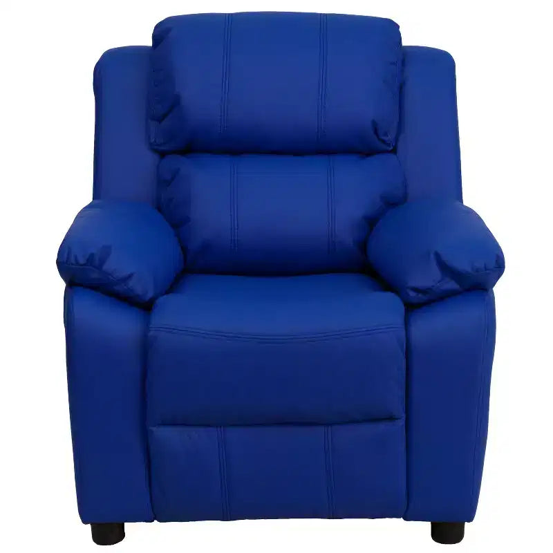 Flash Furniture Deluxe Padded Contemporary Kids Recliner with Storage Arms