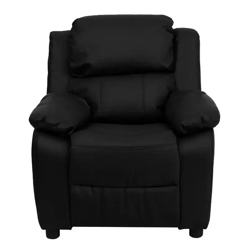 Flash Furniture Deluxe Padded Contemporary Kids Recliner with Storage Arms