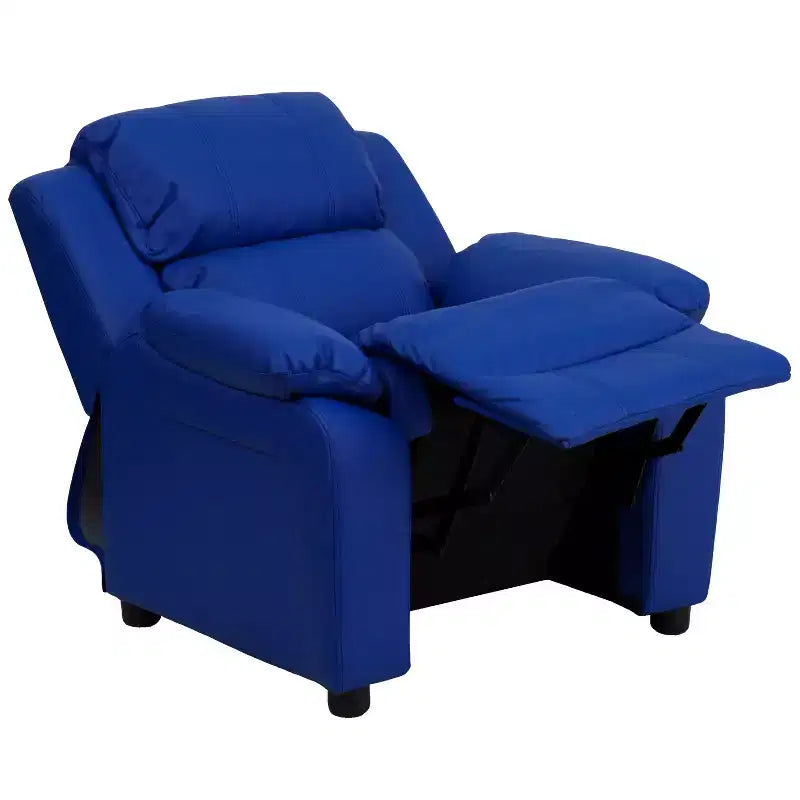 Flash Furniture Deluxe Padded Contemporary Kids Recliner with Storage Arms