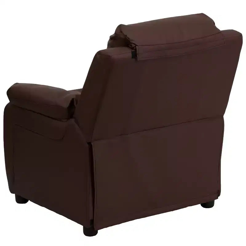 Flash Furniture Deluxe Padded Contemporary Kids Recliner with Storage Arms