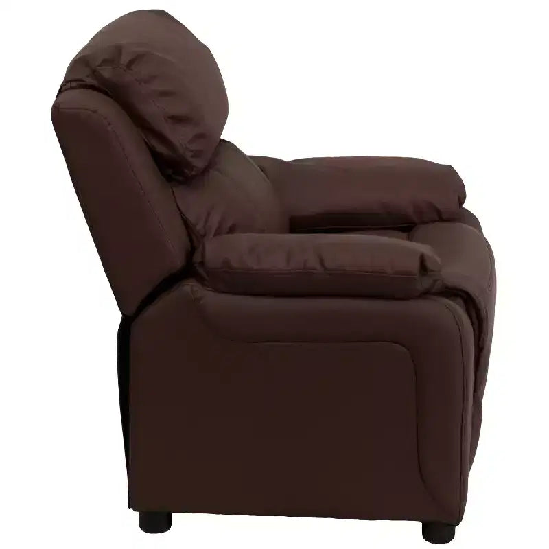 Flash Furniture Deluxe Padded Contemporary Kids Recliner with Storage Arms