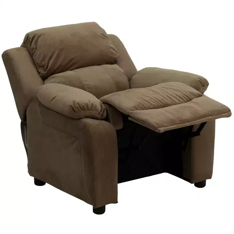 Flash Furniture Deluxe Padded Contemporary Kids Recliner with Storage Arms