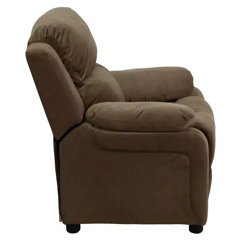 Flash Furniture Deluxe Padded Contemporary Kids Recliner with Storage Arms