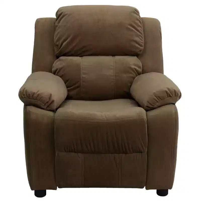 Flash Furniture Deluxe Padded Contemporary Kids Recliner with Storage Arms