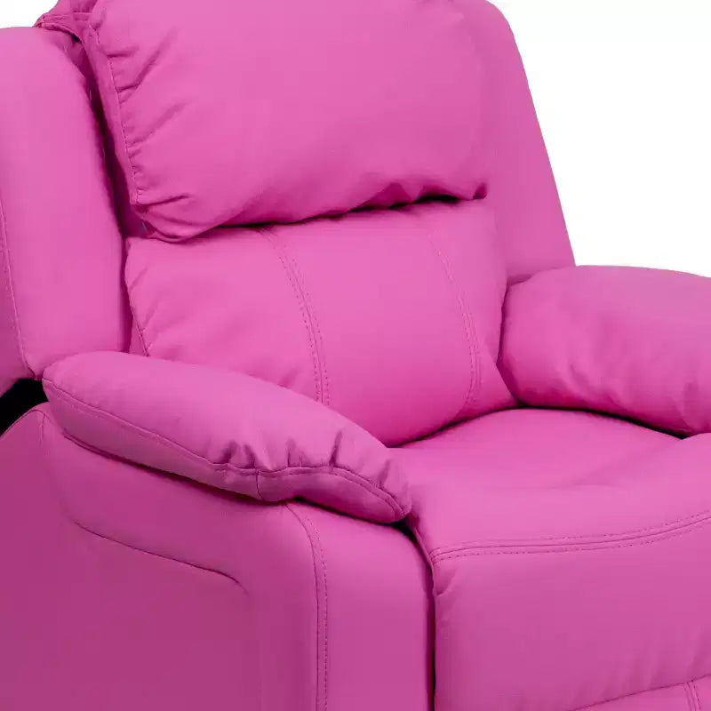 Flash Furniture Deluxe Padded Contemporary Kids Recliner with Storage Arms