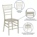 Flash Furniture Sedia Chiavari impilabile in resina serie HERCULES