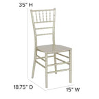 Flash Furniture Sedia Chiavari impilabile in resina serie HERCULES