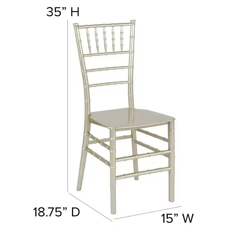 Flash Furniture Sedia Chiavari impilabile in resina serie HERCULES