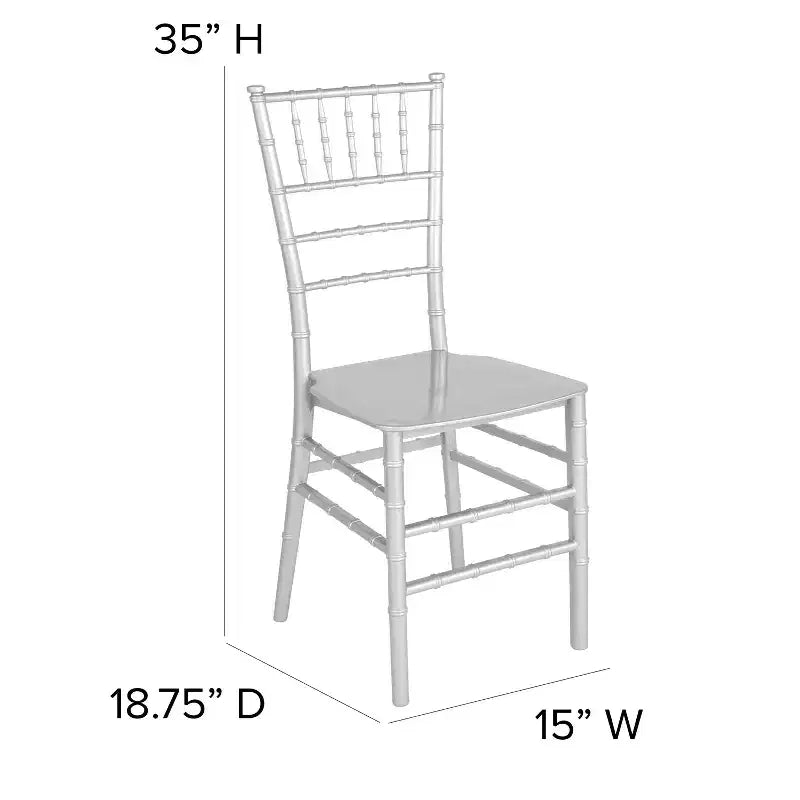 Flash Furniture Sedia Chiavari impilabile in resina serie HERCULES