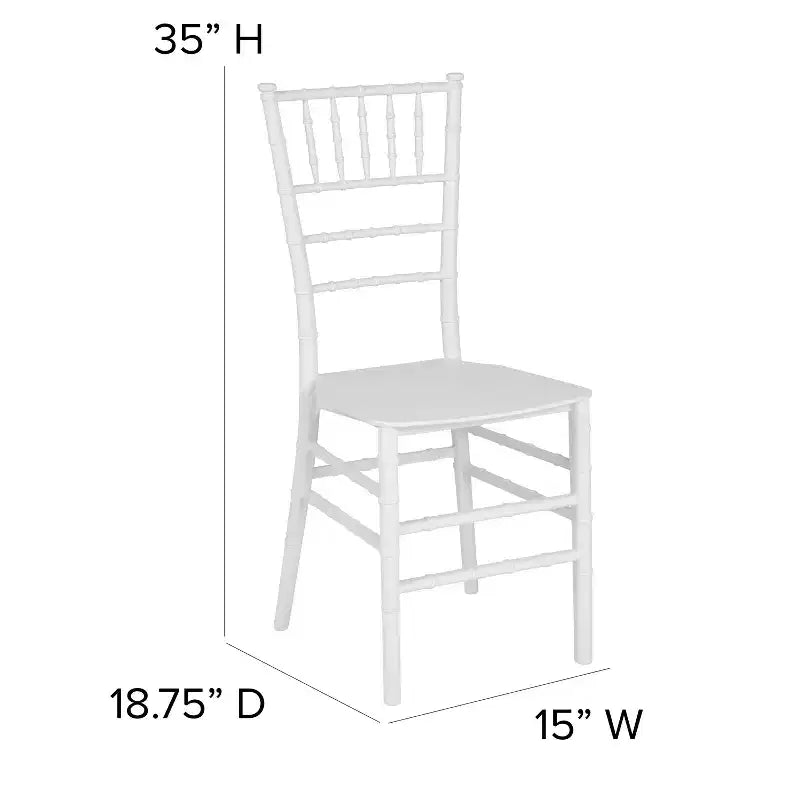 Flash Furniture Sedia Chiavari impilabile in resina serie HERCULES