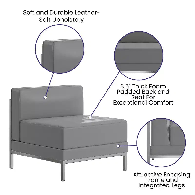 Flash Furniture HERCULES Imagination Series Contemporary LeatherSoft Middle Chair