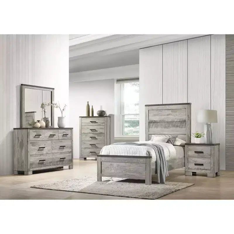 3pc Adam Panel Bedroom Set Gray - Picket House Furnishings