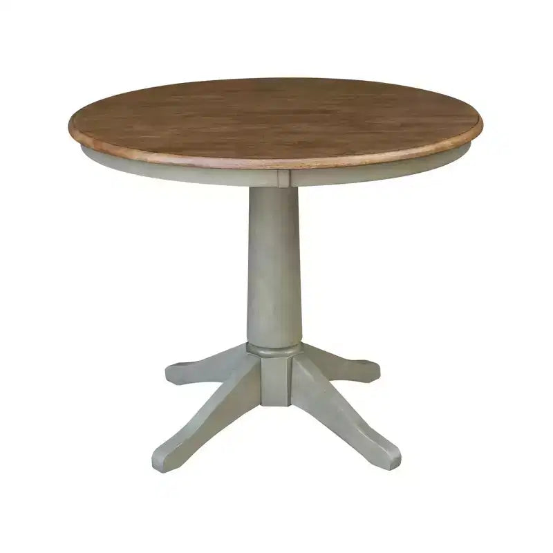 36 David Round Top Pedestal Table with 2 X Back Chairs - International Concepts