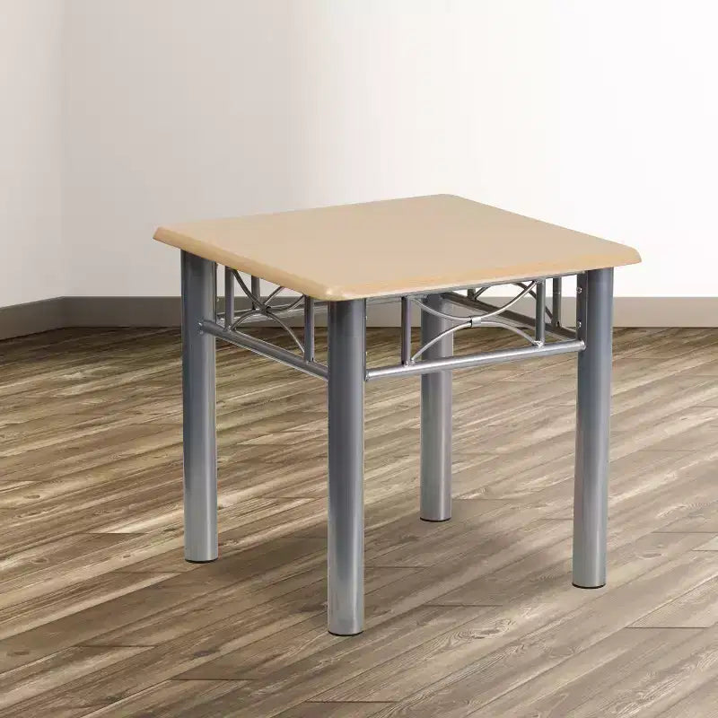 Emma and Oliver Laminate End Table with Steel Frame