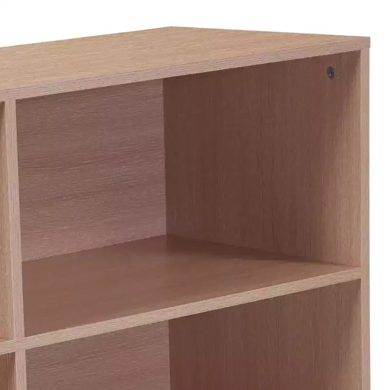 Emma and Oliver 4 Shelf 29.5H Open Bookcase Storage in Oak Wood Grain Finish