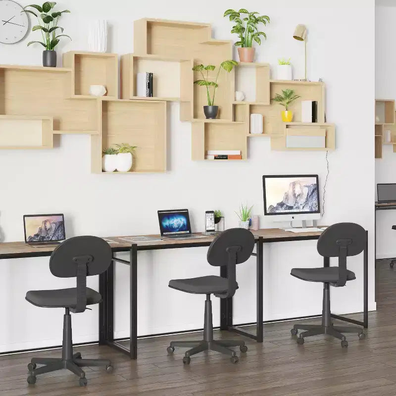 Emma and Oliver 40 Rustic Home Office Folding Computer Desk - Laptop Desk