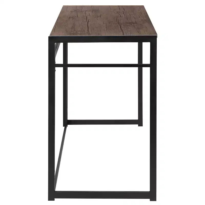 Emma and Oliver 40 Rustic Home Office Folding Computer Desk - Laptop Desk