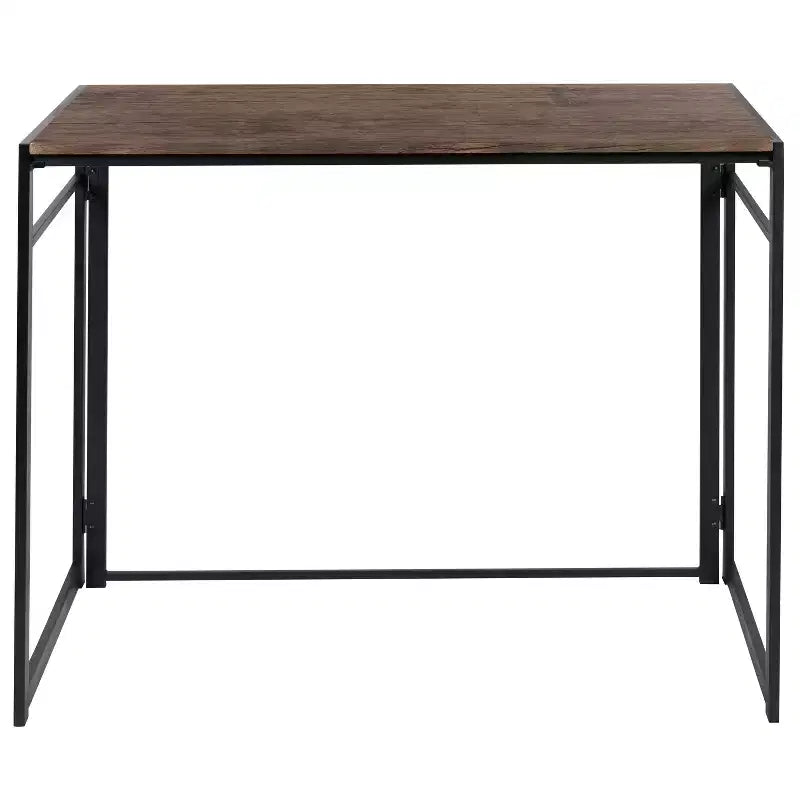 Emma and Oliver 40 Rustic Home Office Folding Computer Desk - Laptop Desk