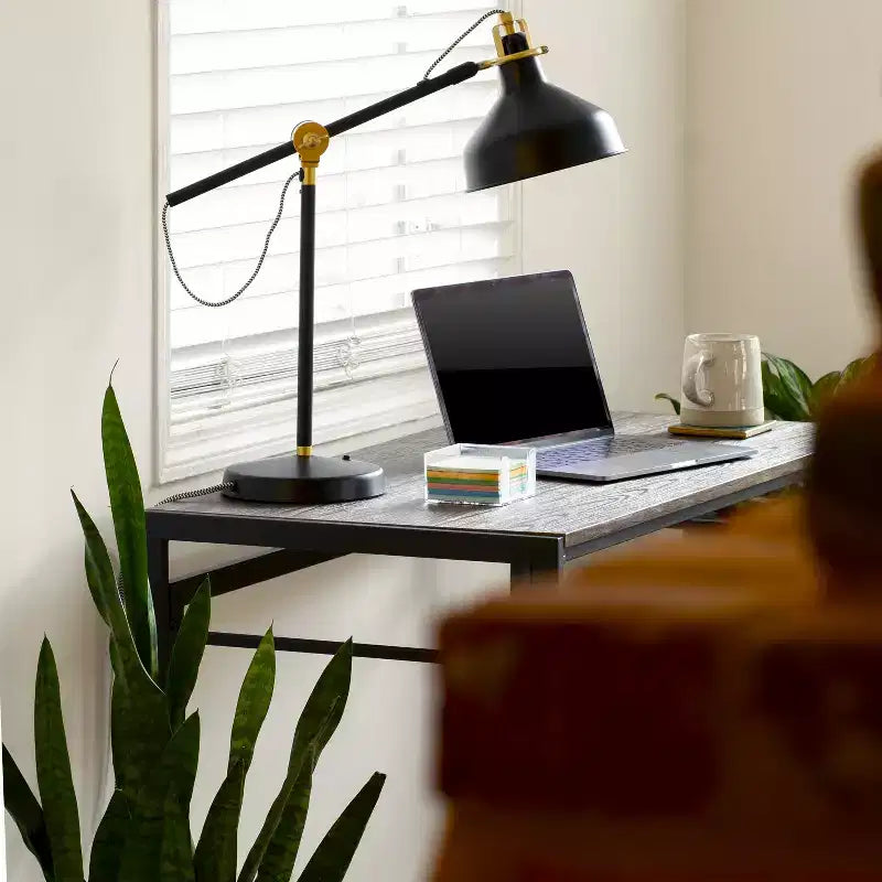 Emma and Oliver 40 Rustic Home Office Folding Computer Desk - Laptop Desk