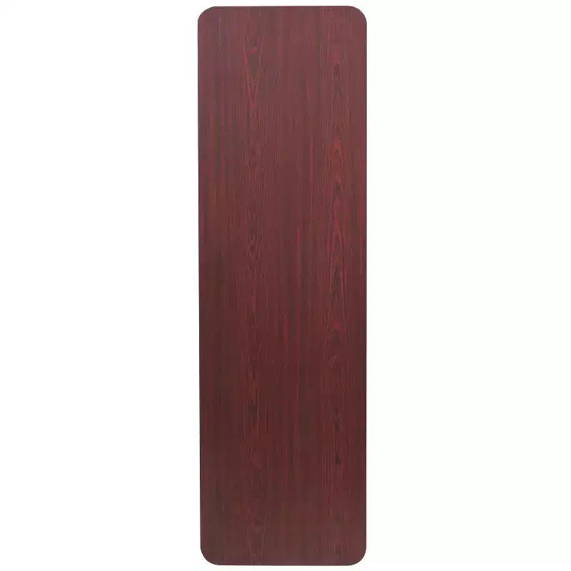 Emma and Oliver 5-Foot Mahogany Melamine Laminate Folding Training/Seminar Table - Event Table