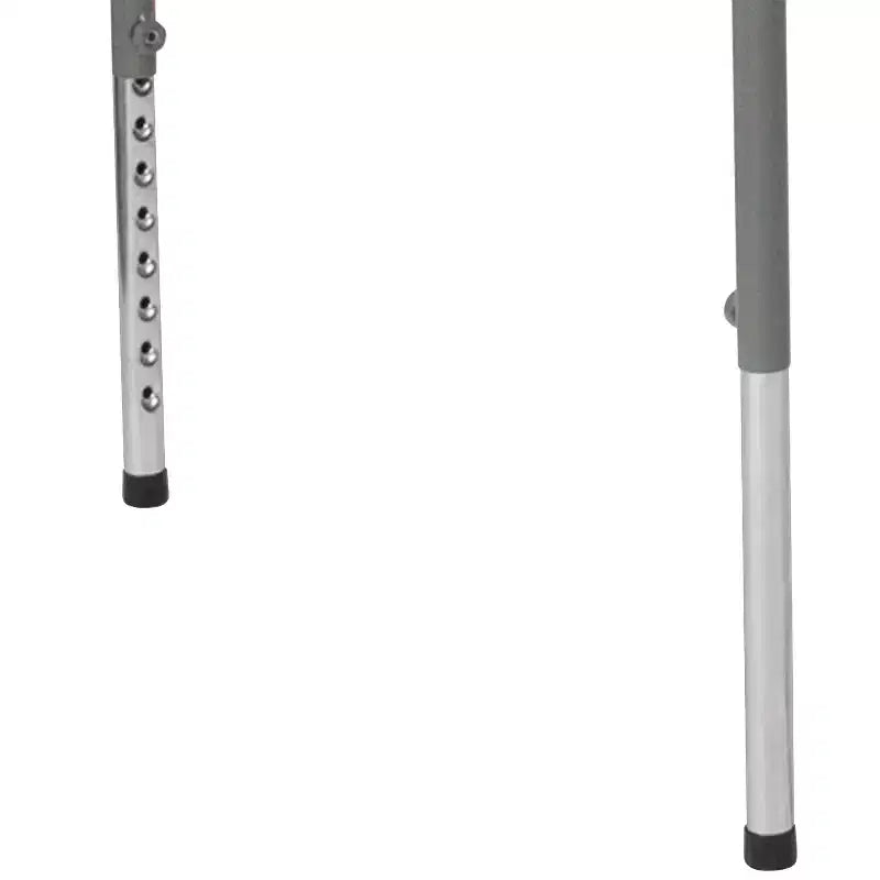 Emma and Oliver 2.79-Foot Square Height Adjustable Granite White Plastic Folding Table
