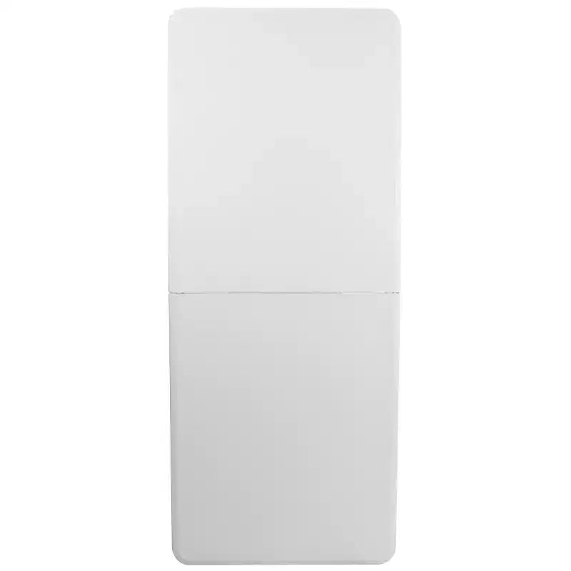 Emma and Oliver 6-Foot Bi-Fold Granite White Plastic Folding Table with Carrying Handle